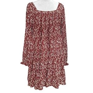 Hayden Los Angeles Ditsy Floral Puff Sleeve Square Neck Boho  Dress. Size Medium